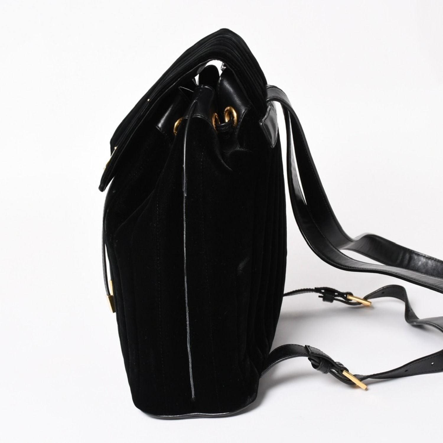 Saint Laurent Vicky Small Backpack Velvet Gold — view 4