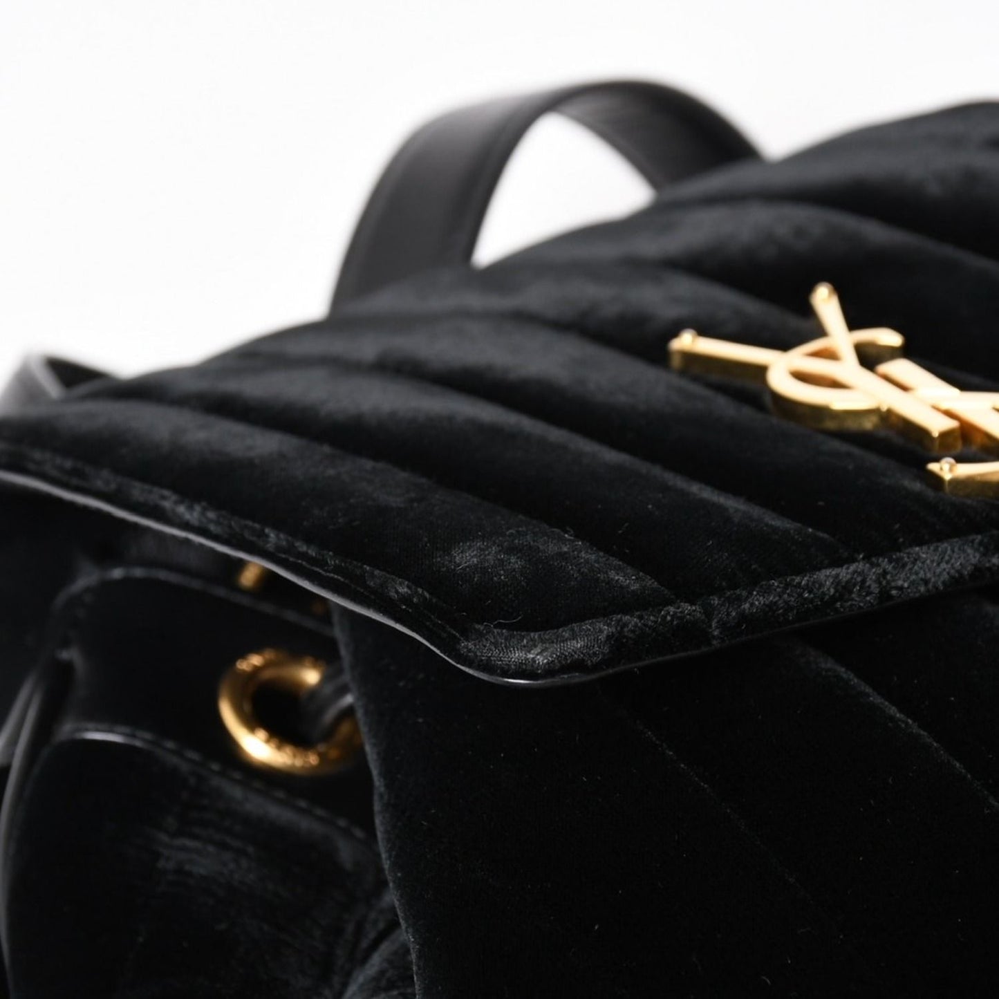 Saint Laurent Vicky Small Backpack Velvet Gold — view 7