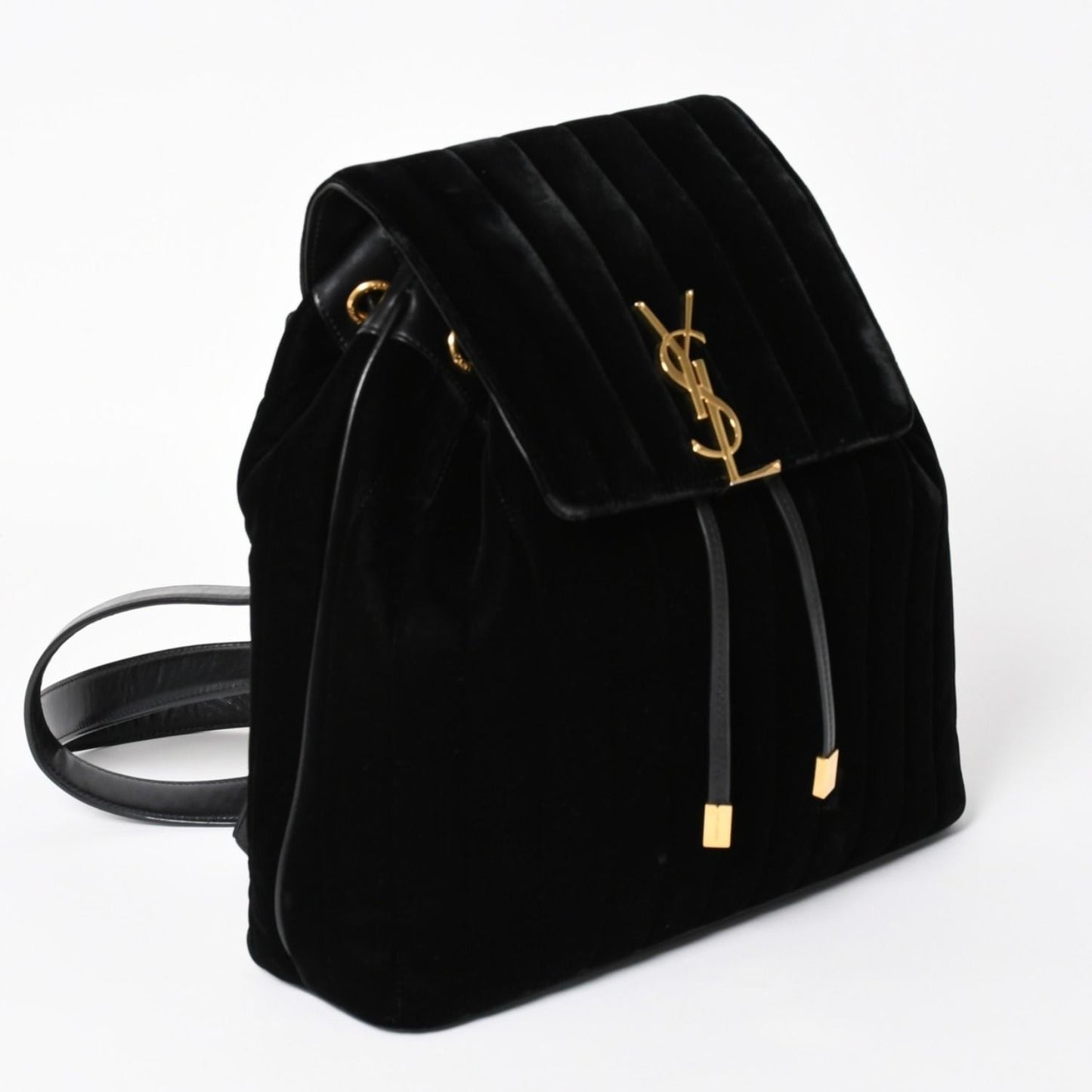 Saint Laurent Vicky Small Backpack Velvet Gold — view 3