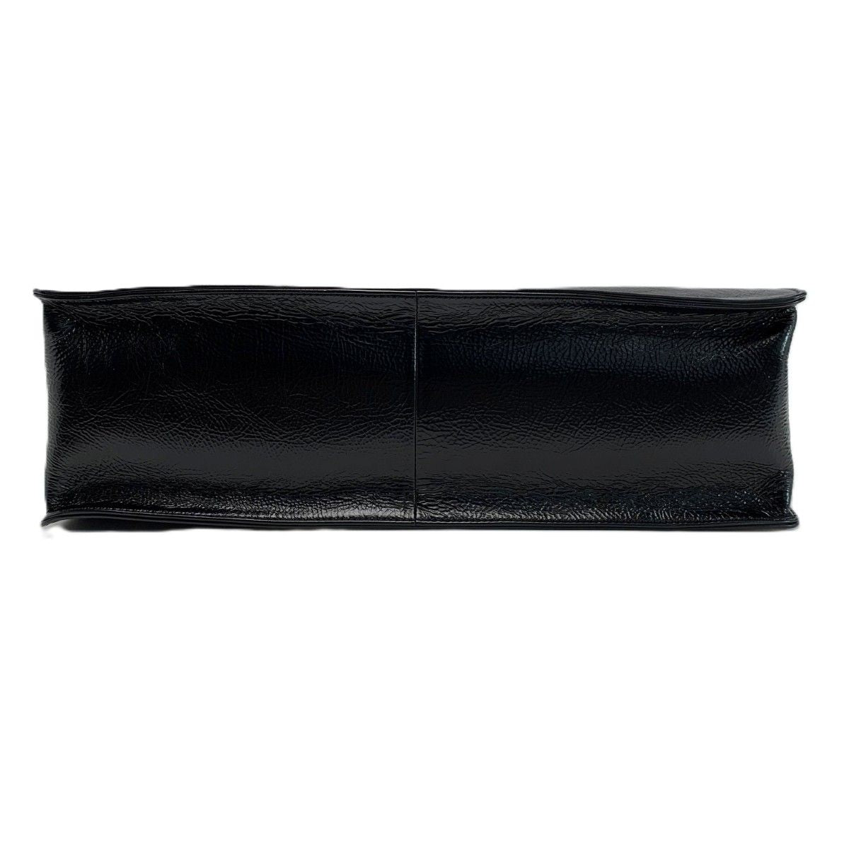 Chanel CC Logo Chain Shoulder Shiny Aged Calfskin Black With Card Tote Bag — view 3