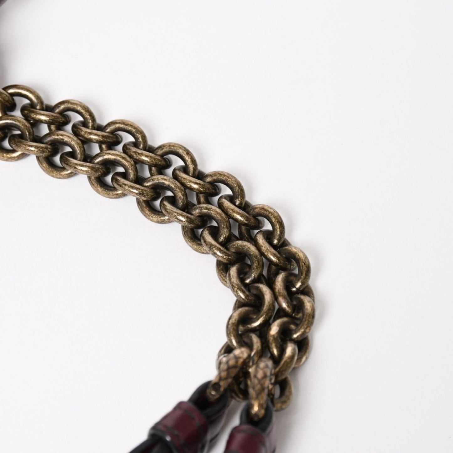 Bottega Veneta Intrecciato Limpia Knot Chain Shoulder Bag Red Calfskin Wine — view 8