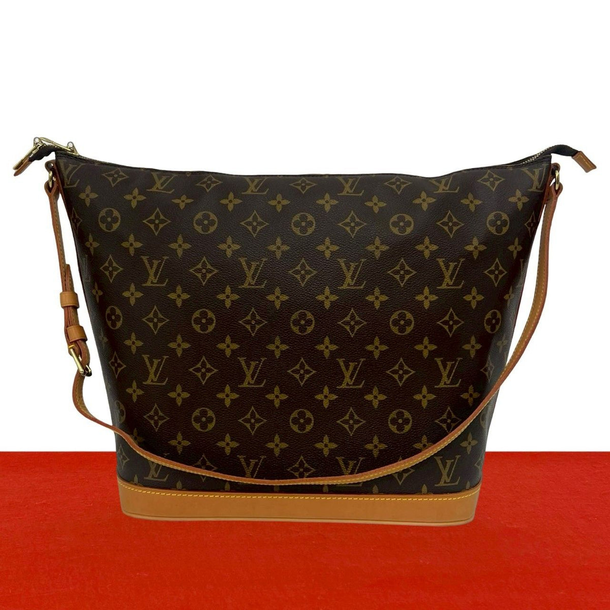 Louis Vuitton Amfar Three Vanity Star Monogram Leather Shoulder Bag Brown