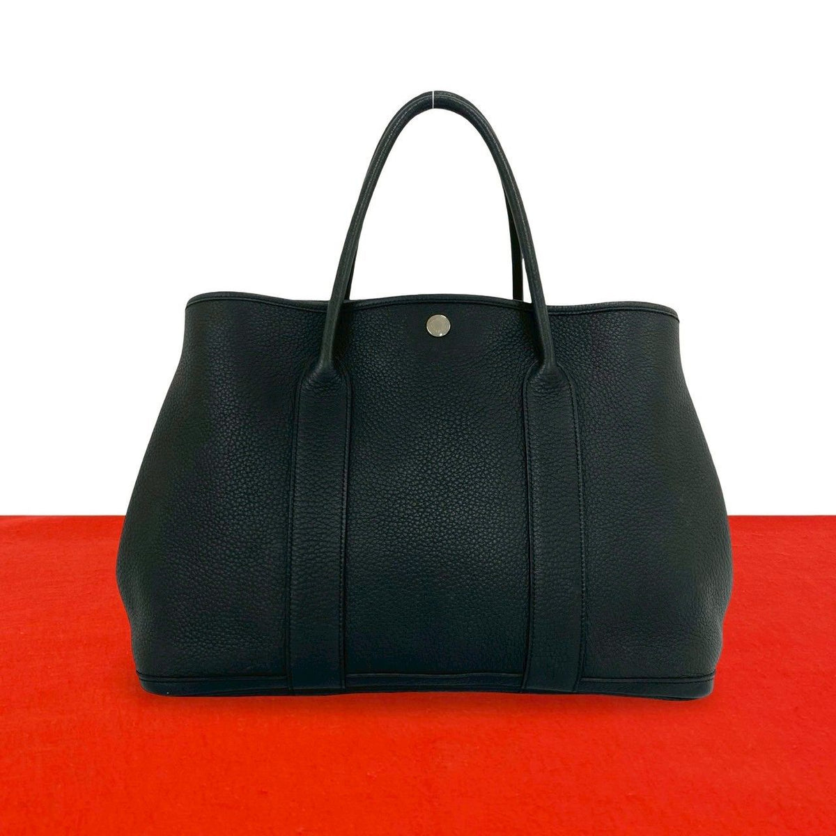 Hermes Garden Party PM Negonda Leather Tote Bag Business Black