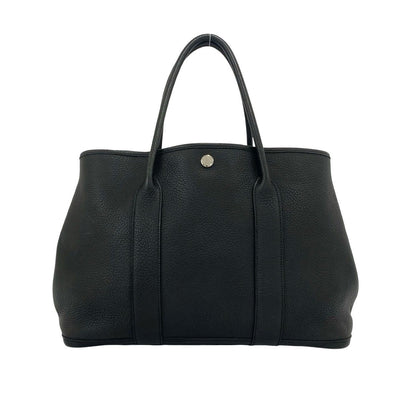 Hermes Garden Party PM Negonda Leather Tote Bag Business Black — view 3