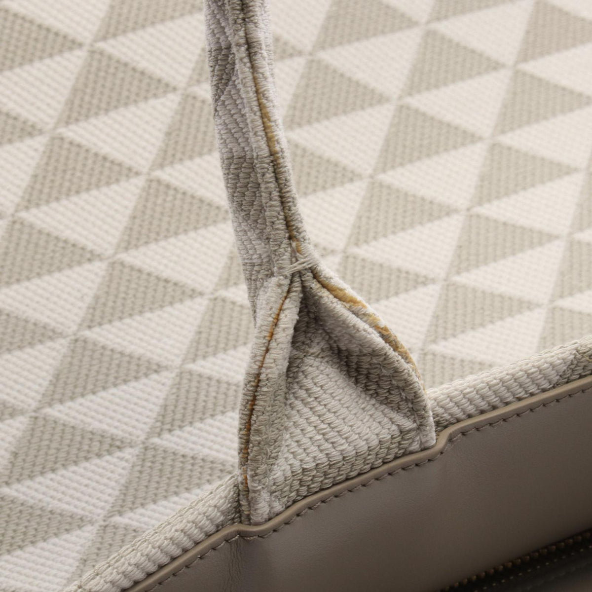 Prada Tote Bag Triangolo Jacquard Symbol Embroidery Gray White Canvas — view 8