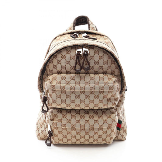 Gucci Backpack GG Canvas Beige Dark Brown