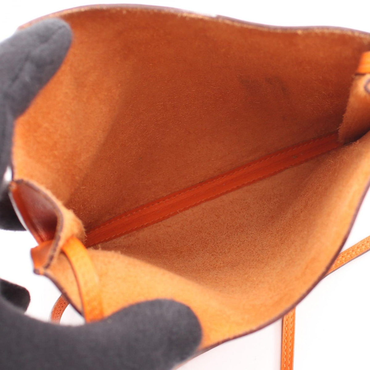 Hermes Shoulder Bag Onimaitou 2 Orange Leather — view 3