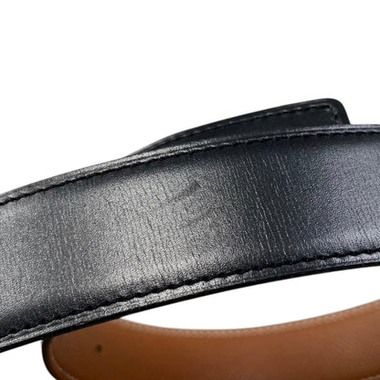 Hermes Belt Constance Leather Logo Black Gold Brown — view 7