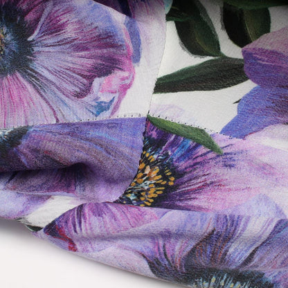 Dolce & Gabbana Pants Floral Purple Silk — view 6