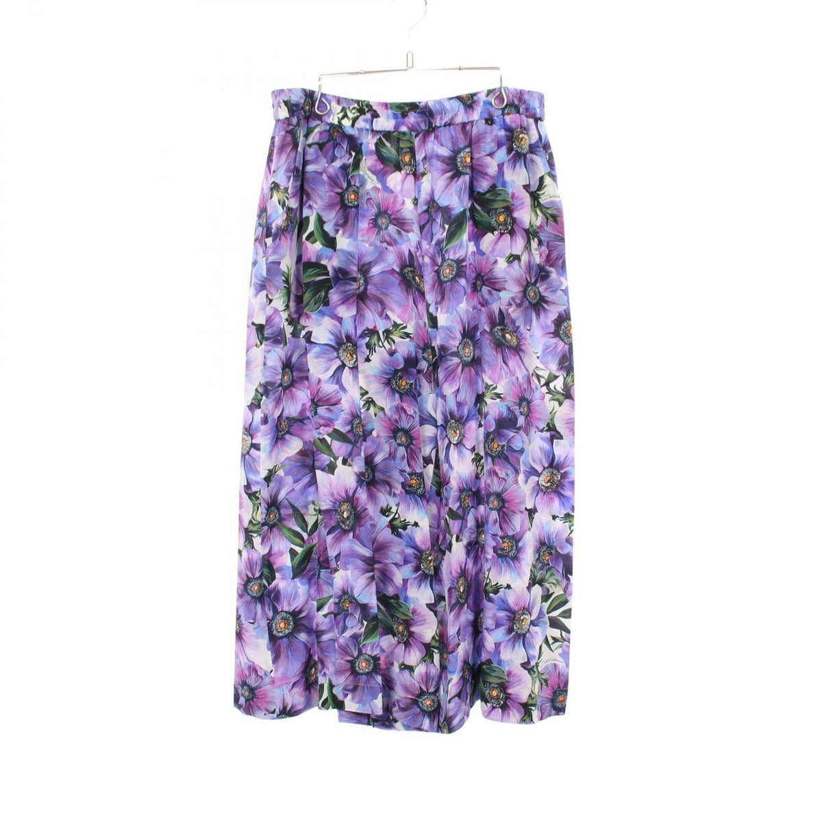Dolce & Gabbana Pants Floral Purple Silk