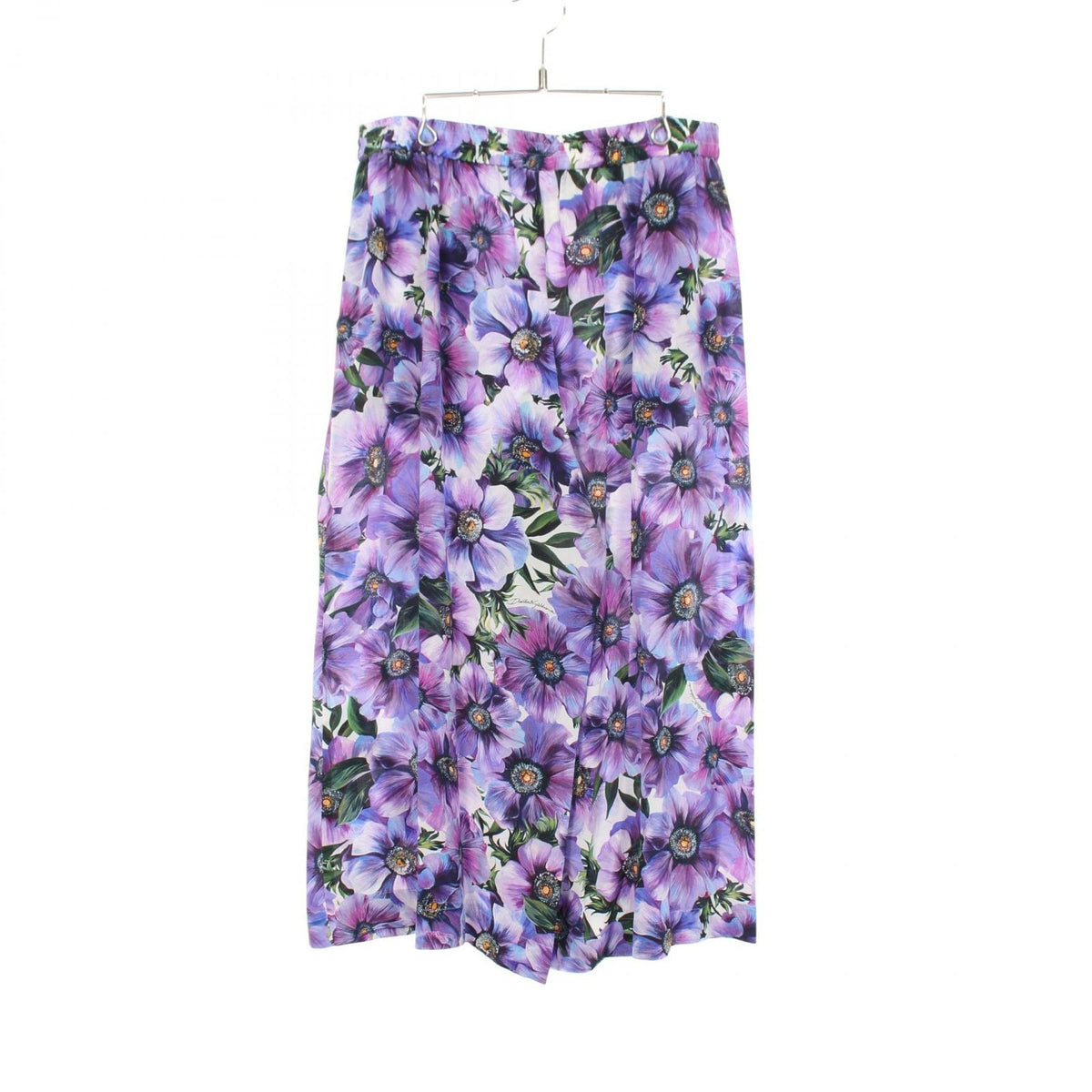 Dolce & Gabbana Pants Floral Purple Silk — view 2