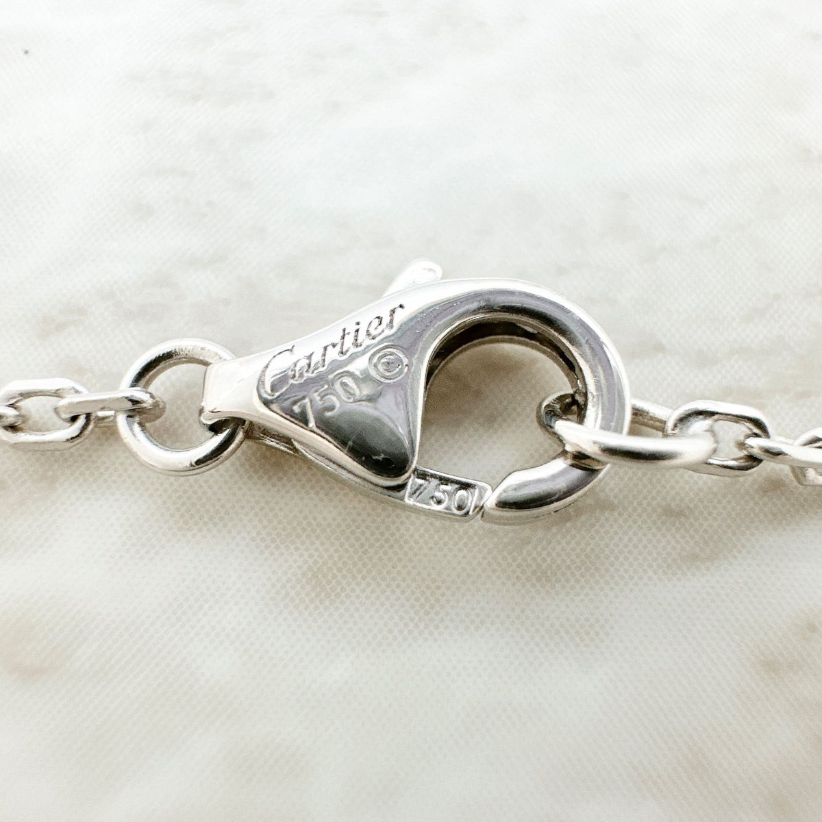 Cartier C Heart Diamond White Gold Necklace 38.5 — view 7