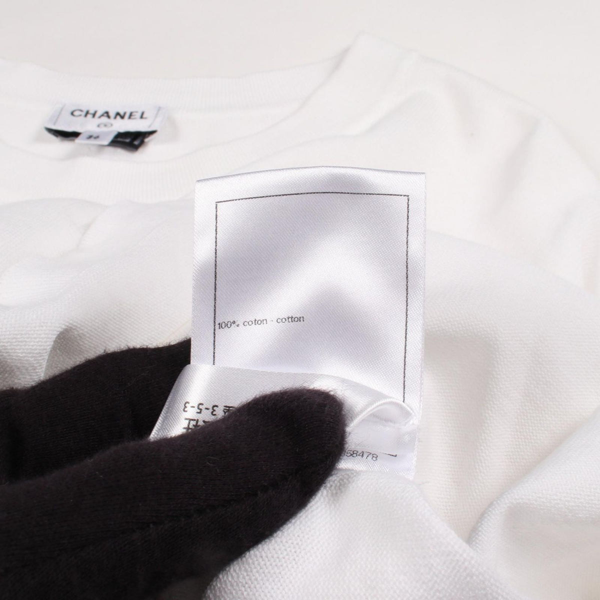 Chanel Short Sleeve T-Shirt Star CC Logo Oversize Cotton — view 4