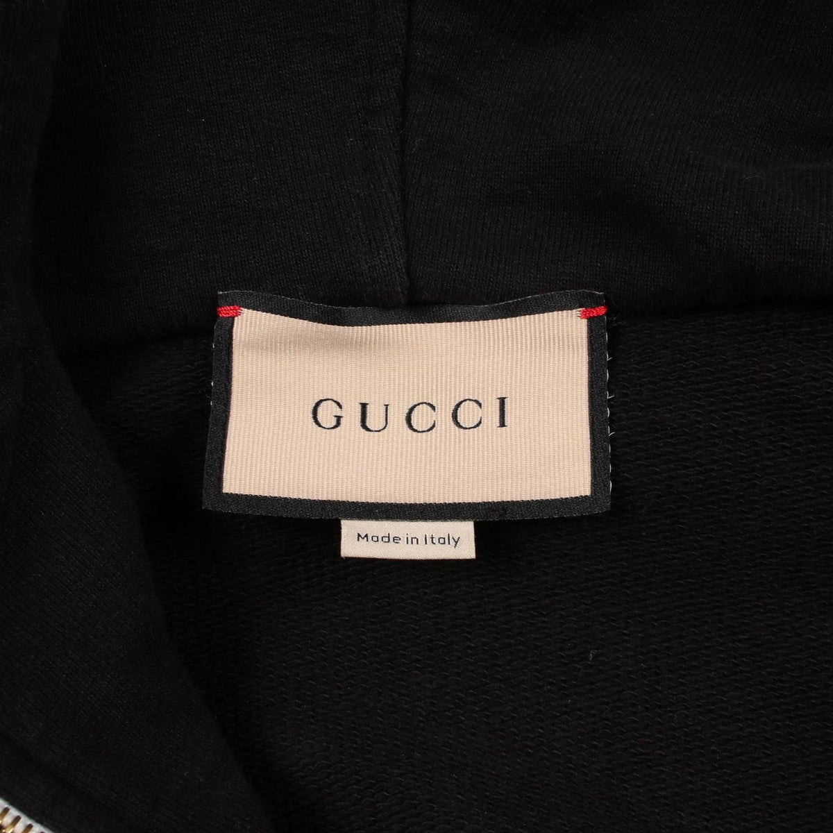 Gucci Hoodie Web Sherry Line Labeled Half Zip Cotton Pullover — view 3