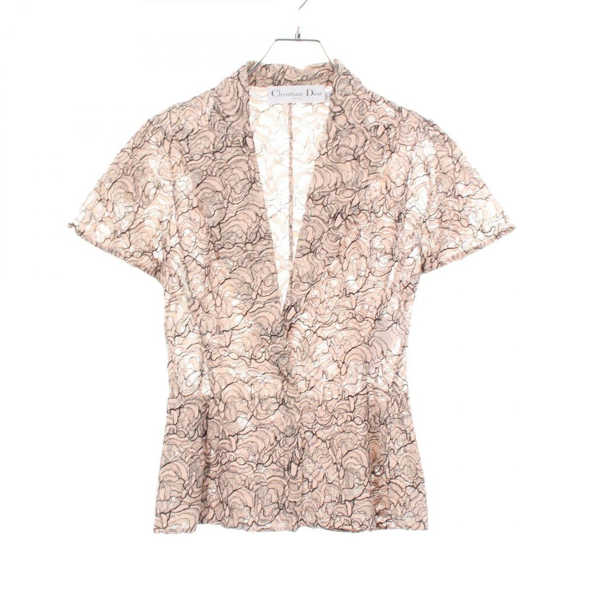 Dior All Lace Short Sleeve Blouse