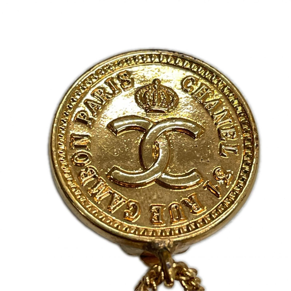 Chanel CC Logo Quilted Coin & Bag Motif Earrings 31 Rue Cambon Gold — view 6