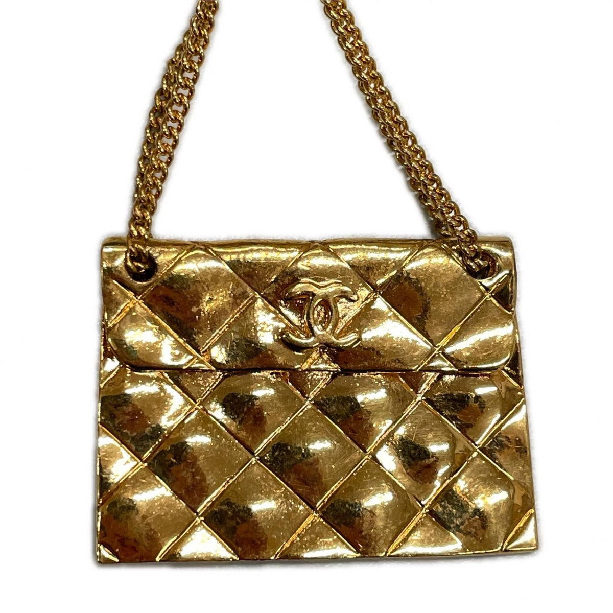 Chanel CC Logo Quilted Coin & Bag Motif Earrings 31 Rue Cambon Gold — view 7