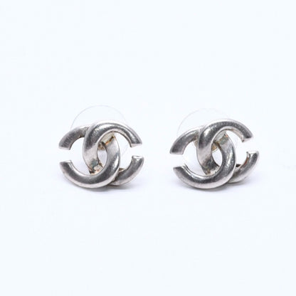 Chanel CC Logo Earrings 01 Metal Silver