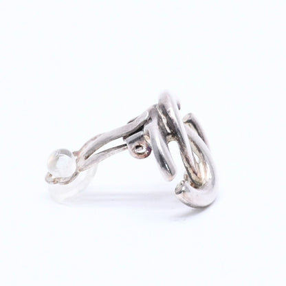 Chanel Earrings CC Logo 01 Silver Metal — view 4