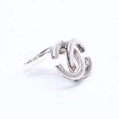 Chanel Earrings CC Logo 01 Silver Metal — view 3