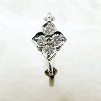 Cartier Hindu Diamond White Gold Ring — view 4