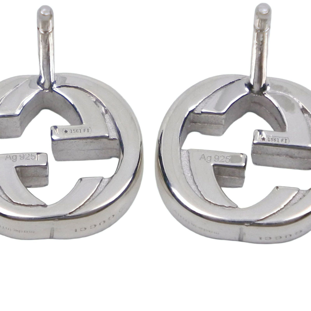 Gucci Interlocking G 925 Sterling Silver Earrings — view 5