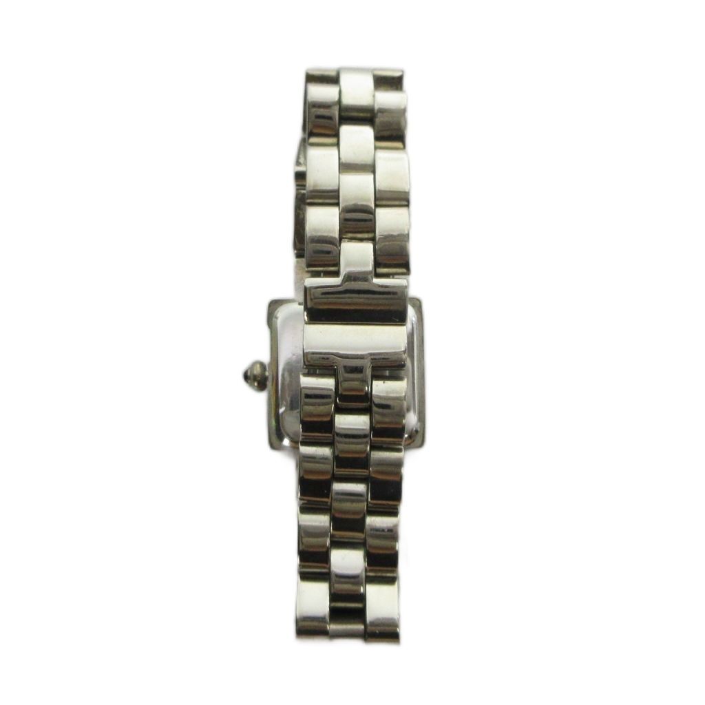 Gucci Watch Quartz Logo Square White Dial Silver — view 3