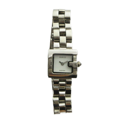 Gucci Watch Quartz Logo Square White Dial Silver — view 2