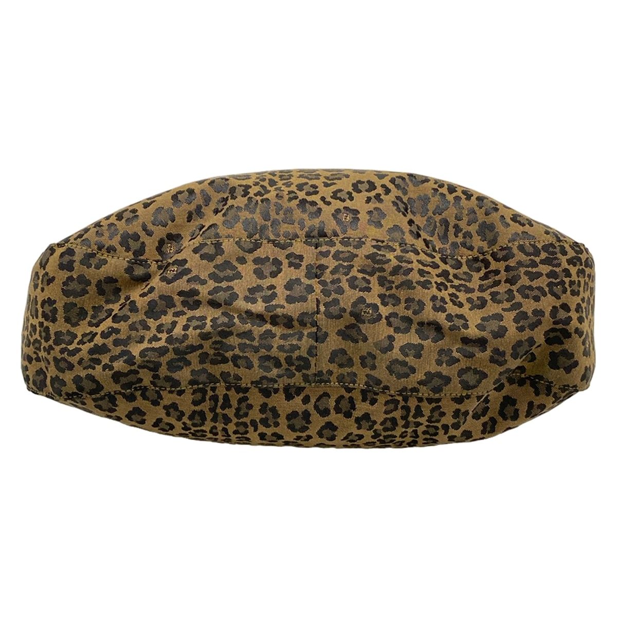 Fendi Shoulder Bag Khaki Black Red Leopard Print Leather — view 5