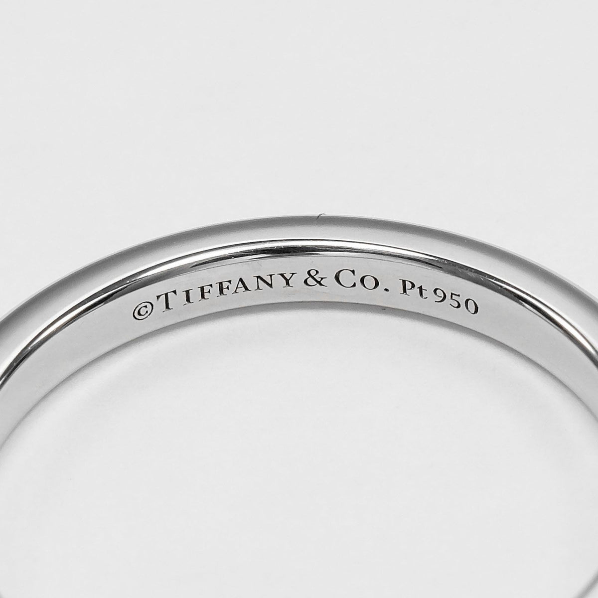 Tiffany & Co Forever Classic Band Platinum Diamond Ring — view 4