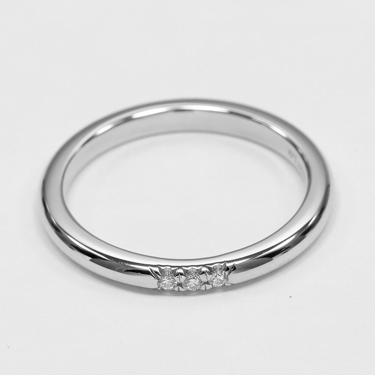 Tiffany & Co Forever Classic Band Platinum Diamond Ring — view 5