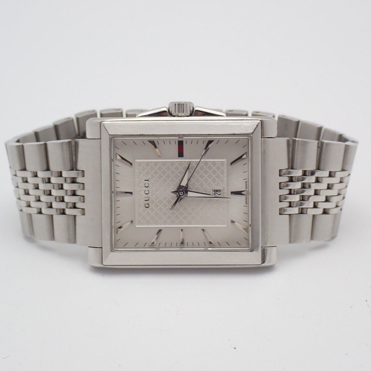 Gucci 138.4 Timeless Rectangle Quartz Watch Silver Dial SS Pawn — view 2