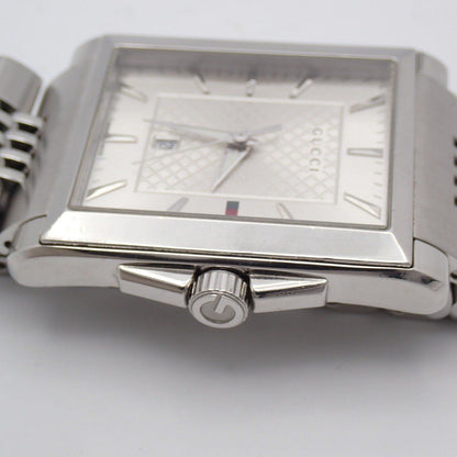 Gucci 138.4 Timeless Rectangle Quartz Watch Silver Dial SS Pawn — view 7