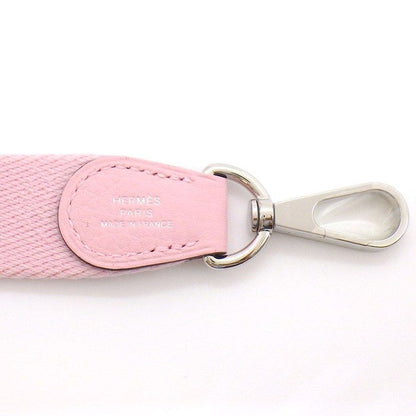 Hermes Shoulder Bag Evelyne TPM Amazon Rose Sakura Taurillon Clemence Silver — view 8