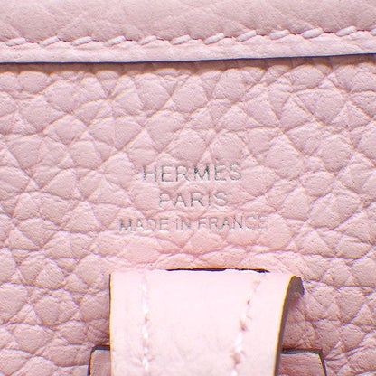 Hermes Shoulder Bag Evelyne TPM Amazon Rose Sakura Taurillon Clemence Silver — view 6
