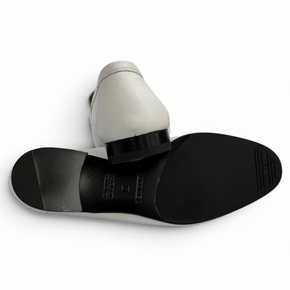 Hermes Moccasins Royale Gold With Logo Loafers White Box 37 — view 7