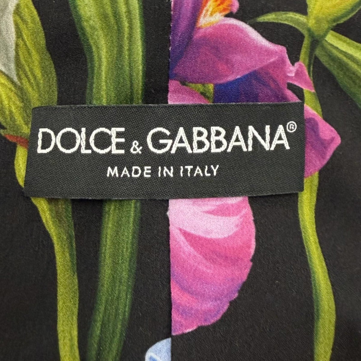 Dolce & Gabbana Logo Button Flower with Stone Jacquard Coat Black Multi 40 — view 8