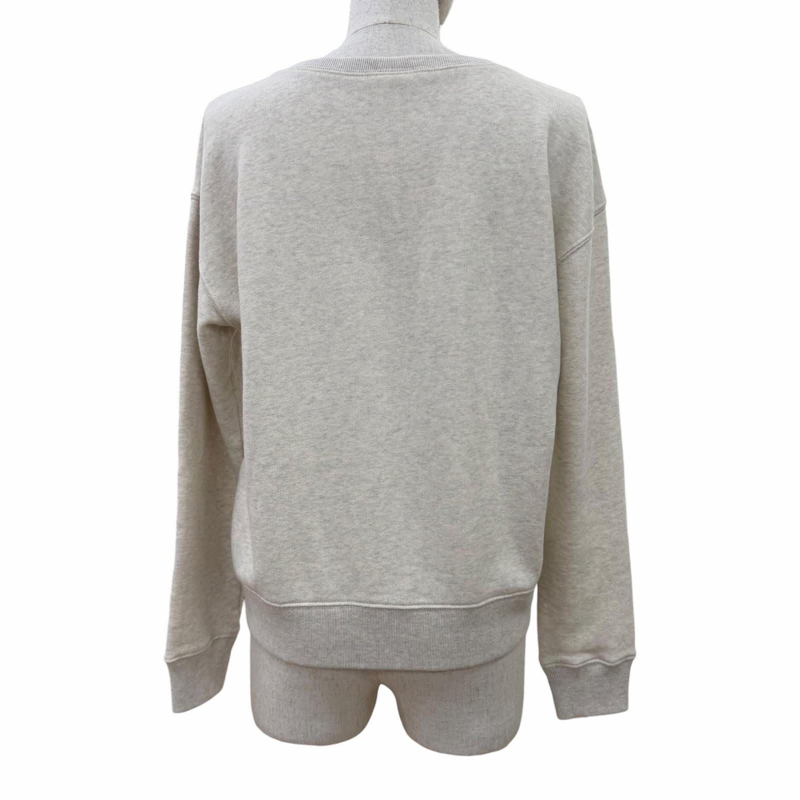 Celine 100% Cotton Logo Fleece Loose Sweatshirt Light Gray — view 3
