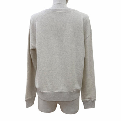 Celine 100% Cotton Logo Fleece Loose Sweatshirt Light Gray — view 3