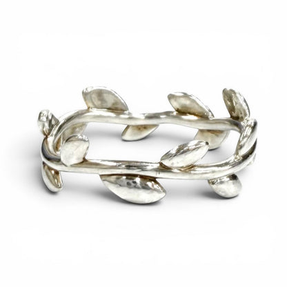 Tiffany & Co Paloma Picasso Olive Leaf Band Ring Silver