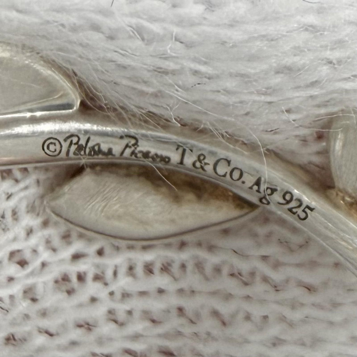 Tiffany & Co Paloma Picasso Olive Leaf Band Ring Silver — view 4