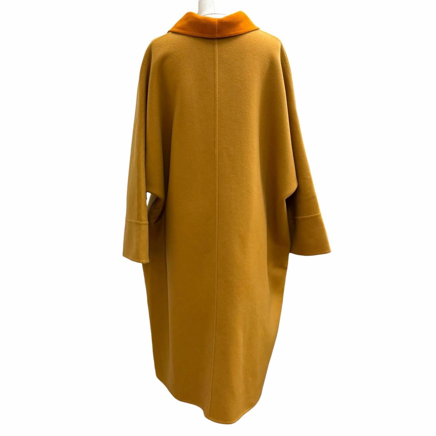 Hermes Cashmere Leather Zip Bicolor Long Coat Brown 34 — view 3