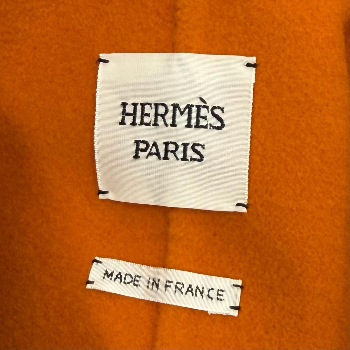 Hermes Cashmere Leather Zip Bicolor Long Coat Brown 34 — view 6