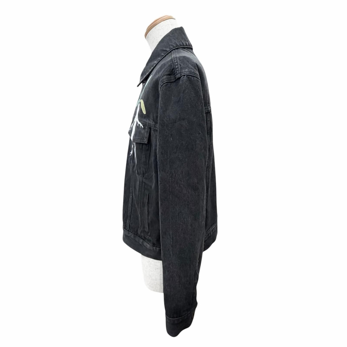 Loewe Suna Fujita Collaboration Mandragora Loose Silhouette Denim Jacket Black — view 2