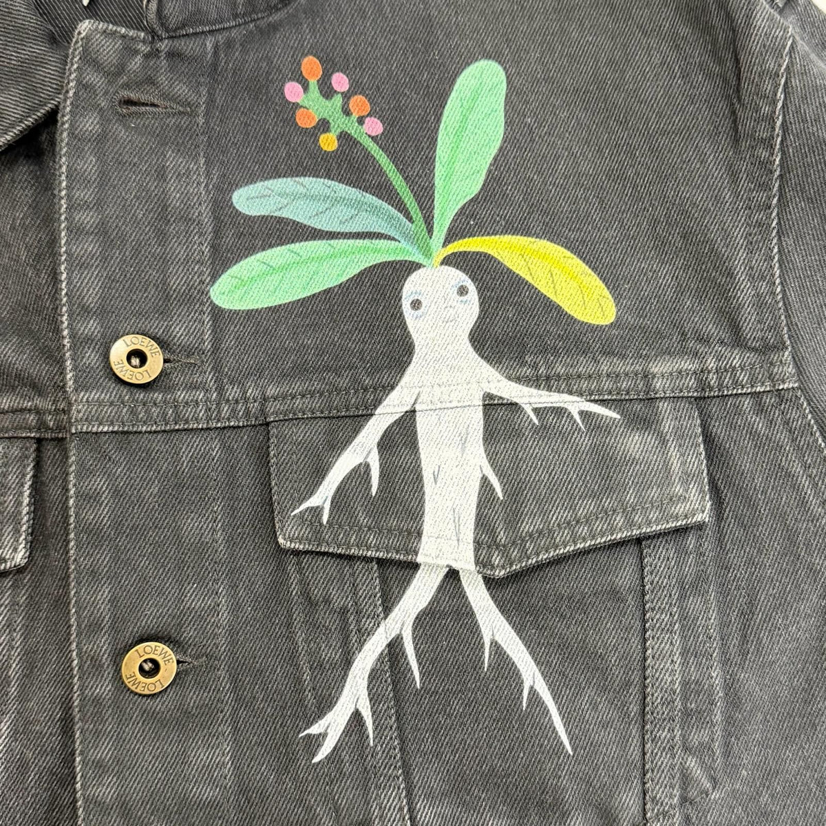 Loewe Suna Fujita Collaboration Mandragora Loose Silhouette Denim Jacket Black — view 6