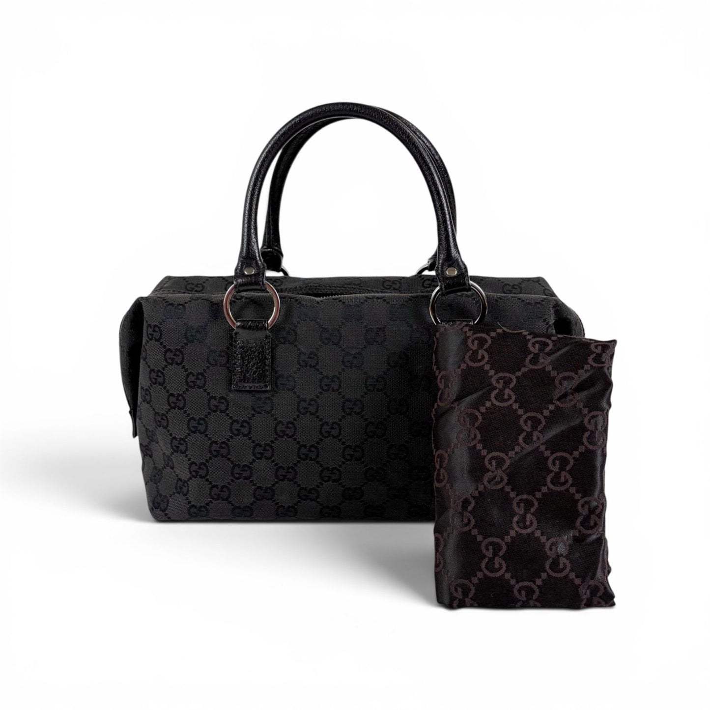 Gucci GG Canvas Mini Boston Bag Black