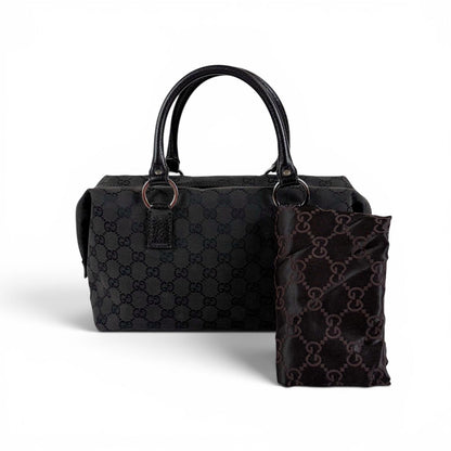Gucci GG Canvas Mini Boston Bag Black