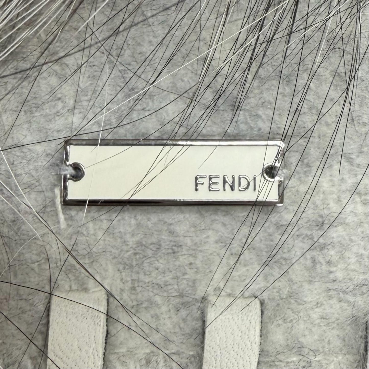 Fendi Fox Fur Trimmed Leather with Fringe Cape Poncho Light Gray — view 6