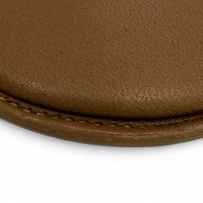 Loewe Sheepskin Anagram Round Zip Leather Coin Case Brown — view 6