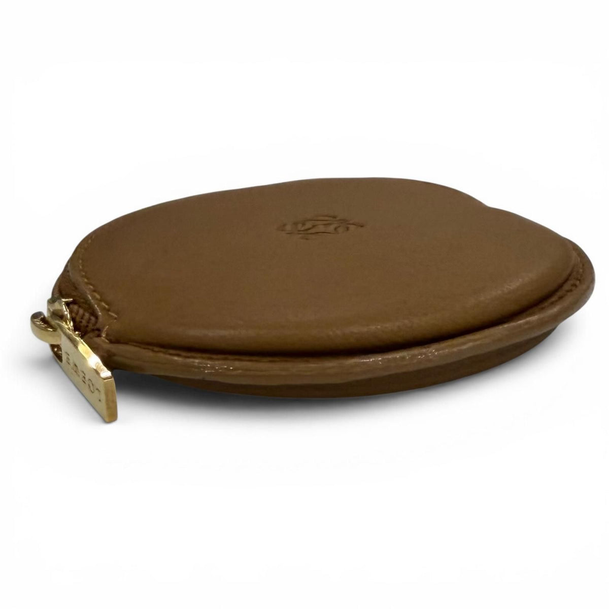 Loewe Sheepskin Anagram Round Zip Leather Coin Case Brown — view 4
